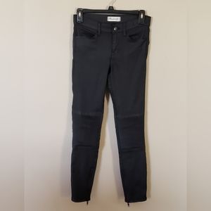 Madewell Black Skinny Skinny Jeans Leather Look Size 25
